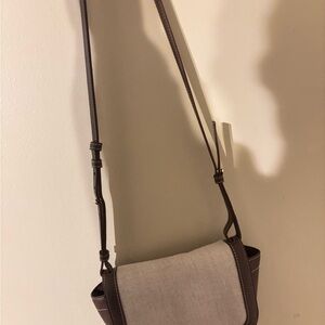 Naturalizer Brown and Cream Crossbody Bag